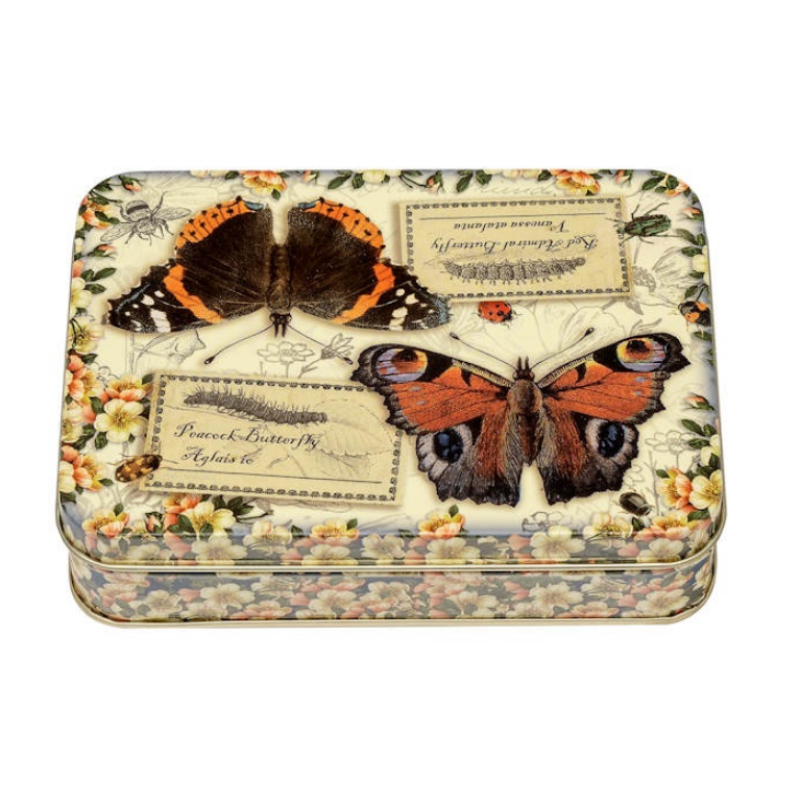 Blik Vintage Butterflies 14,2 x 10 x 3,5cm