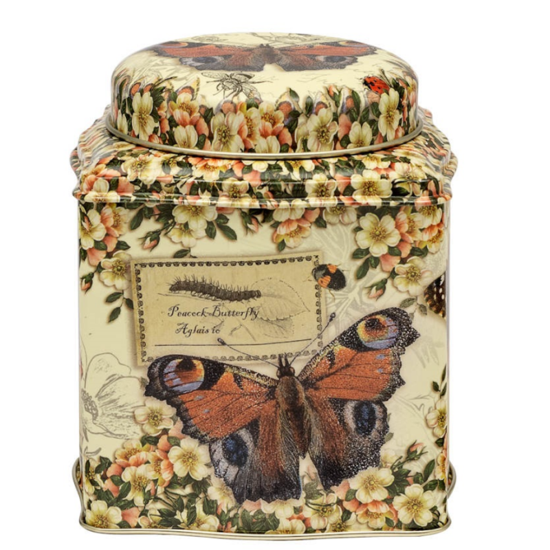 Blik Tea Vintage Butterflies 10,5 x 10,5 x 11cm