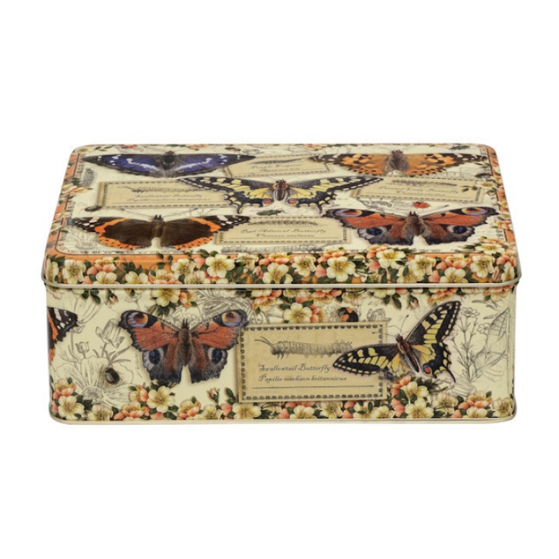 Blik Vintage Butterflies 19,5 x 15,5 x 7,5cm
