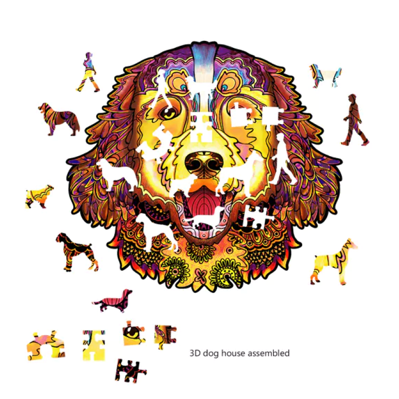 Rainbow Wooden Puzzles - Bernese Mountain / Berner Sennenhond