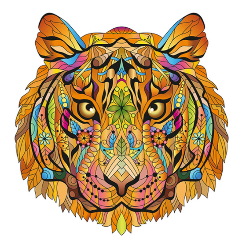 Rainbow Wooden Puzzles - Tiger / Tijger