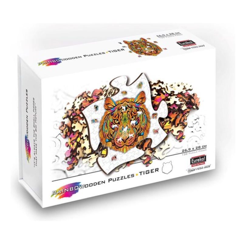 Rainbow Wooden Puzzles - Tiger / Tijger