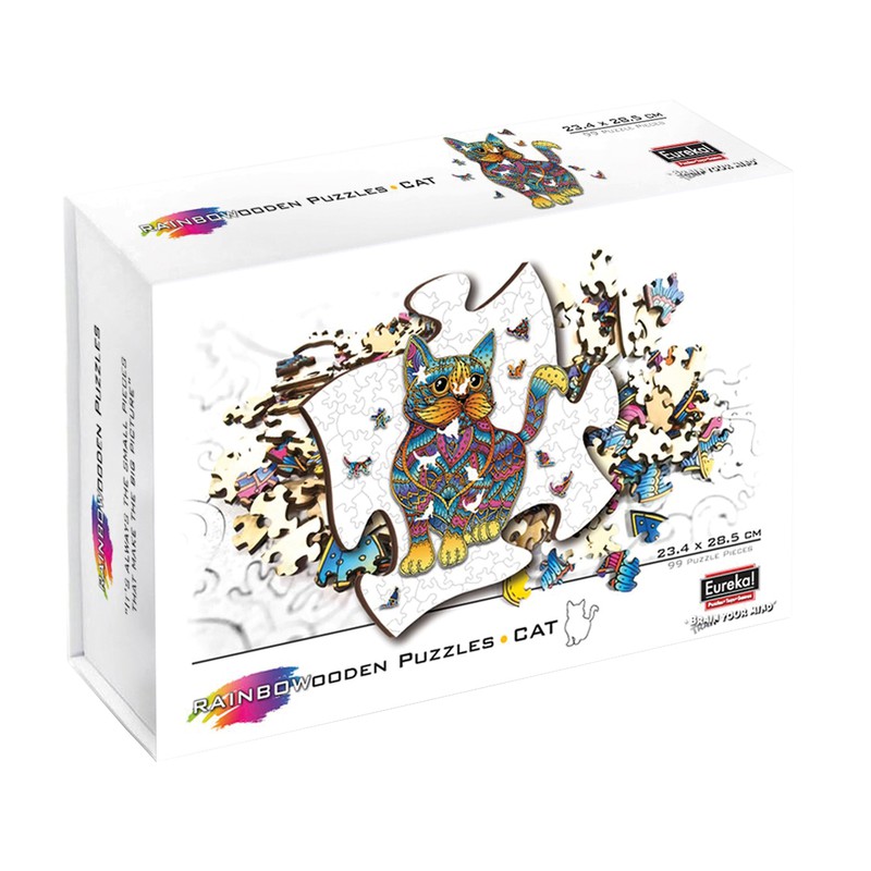 Rainbow Wooden Puzzles - Cat / Kat