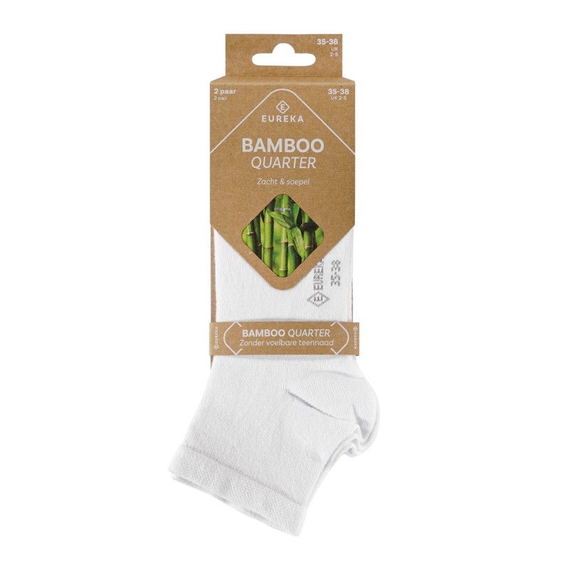 Bamboo Quarter Sokken - WHITE