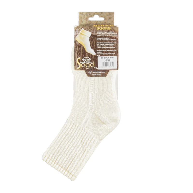 Merino Wol Home- & Wandelsokken S9 - ECRU