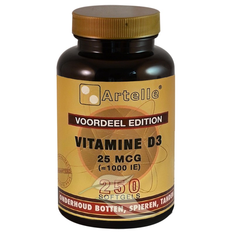 Vitamine D3, 25mcg (1000 I.E.)