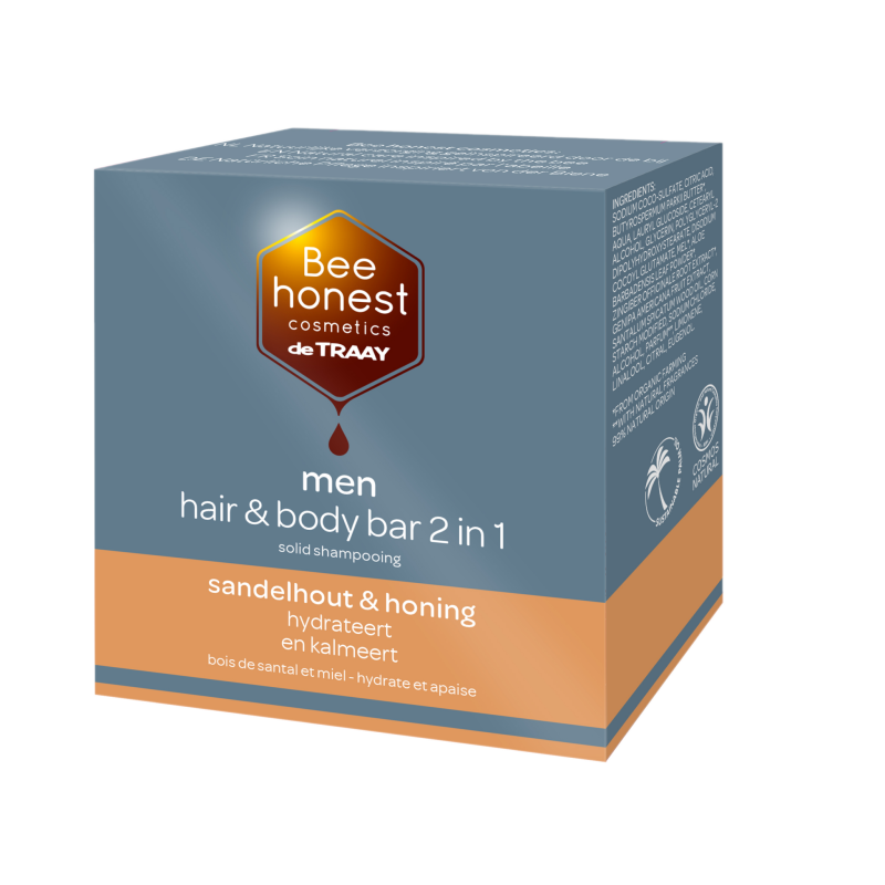 Men Hair & Body Bar 2 in 1 - Sandelhout & Honing