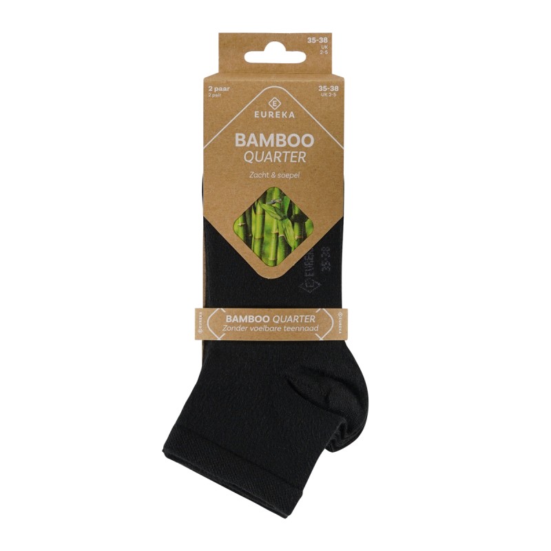 Bamboo Quarter Sokken - BLACK