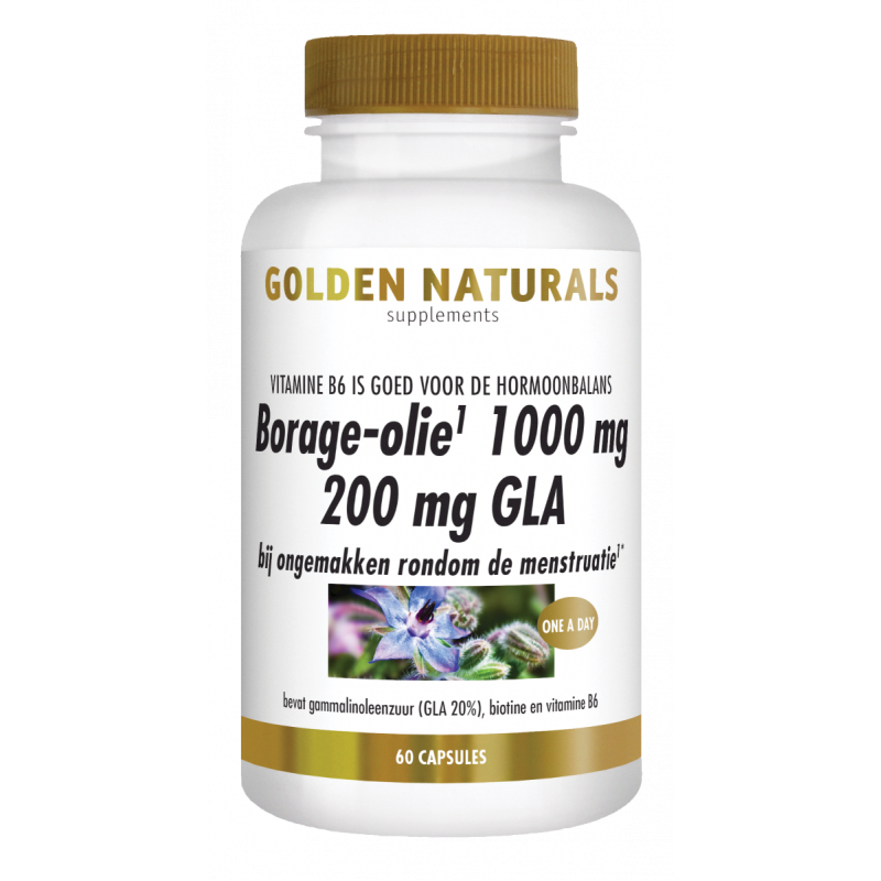 Borage-olie 1000 mg - 200 mg GLA