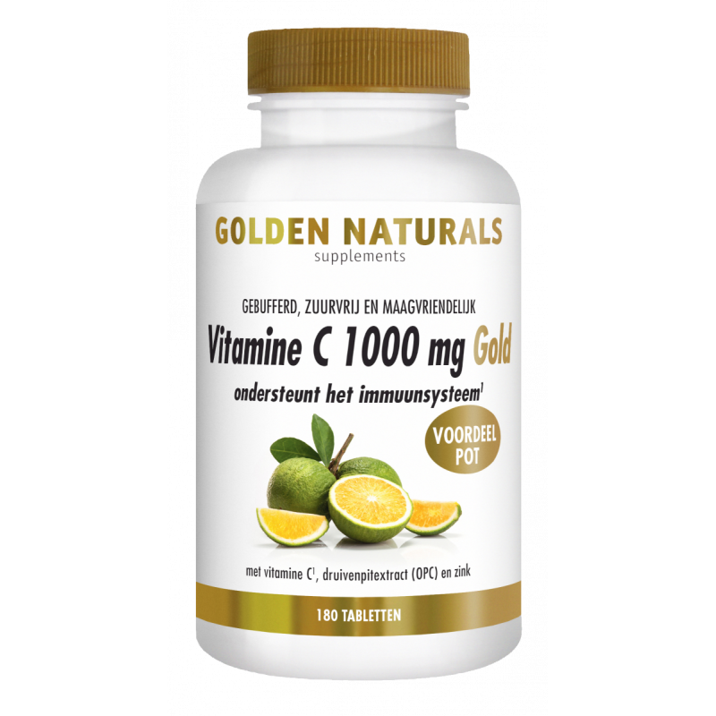 Vitamine C 1000 mg Gold - Zuurvrij en Maagvriendelijk